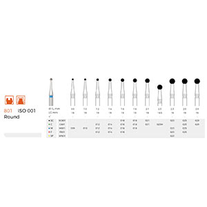 Diamond Dental Burs（M801）